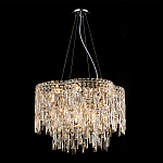 Люстра подвесная с хрустальными подвесками и металлическим основанием цвета Хром Ludivine Lighting варинант исполнения - 4 | Loft Concept в Казани