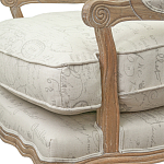 Кресло со спинкой из ротанга Ellie Rattan Armchair beige print flax варинант исполнения - 4 | Loft Concept в Казани