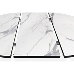 Стол обеденный раздвижной со столешницей белый мрамор Magali варинант исполнения - 7 | Loft Concept в Казани