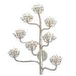 Бра серебряное в виде растения Silver Flower Glade варинант исполнения - 2 | Loft Concept в Казани