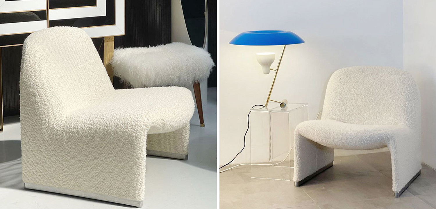 Кресло Kaydan White Boucle Armchair Кресло Kaydan White Boucle Armchair - Loft-Concept в Казани