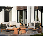 Садовый диван из тикового дерева и веревок Оreon варинант исполнения - 7 | Loft Concept в Казани