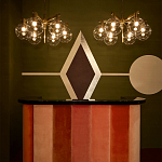 Обои ручная роспись Chez Nina by India Mahdavi Standard colourway on Perfect Green slub silk варинант исполнения - 3 | Loft Concept в Казани