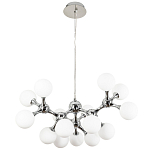 Люстра с плафонами из стеклянных шаров Pearls Suspension Chrome Chandelier варинант исполнения - 2 | Loft Concept в Казани