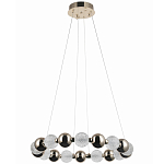 Светодиодная кольцевая люстра Crystal Globule Chrome Chandelier Gold варинант исполнения - 2 | Loft Concept в Казани