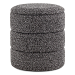 Пуф Three Gray в ткани букле серого цвета варинант исполнения - 1 | Loft Concept в Казани