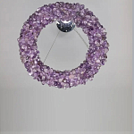 Люстра кргулая из фиолетового хрустального камня Purple Diamond варинант исполнения - 1 | Loft Concept в Казани