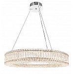 Люстра подвесная круглая из прозрачного хрусталя с корпусом из металла цвета хром Selfsufficient варинант исполнения - 4 | Loft Concept в Казани