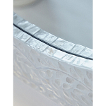 Зеркало круглое инкрустированное раковинами устриц Bone Inlay Dome Mirror White варинант исполнения - 5 | Loft Concept в Казани