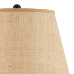 Настольная лампа темно-коричневая с тканевым абажуром в форме конуса Сhieftain варинант исполнения - 2 | Loft Concept в Казани