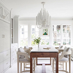 Люстра белая с несколькими ярусами деревянных палочек Bright Wooden Chandelier варинант исполнения - 7 | Loft Concept в Казани