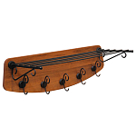 Вешалка настенная с металлической полкой и 5-ю черными крючками Noble Branches варинант исполнения - 1 | Loft Concept в Казани