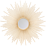 Зеркало-солнце круглое в раме из металла с золотыми с лучами Rays of Peace варинант исполнения - 1 | Loft Concept в Казани