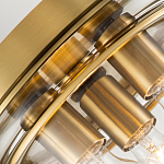 Потолочный светильник для ванных комнат с круглым стеклянным плафоном и тремя лампами Quoizel варинант исполнения - 4 | Loft Concept в Казани