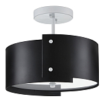 Потолочный светильник круглый светодиодный Semicircular White Panels чёрный варинант исполнения - 3 | Loft Concept в Казани