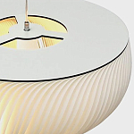 Подвесной светильник с белыми изящными декоративными лепестками Volumetric Petal Lamp варинант исполнения - 9 | Loft Concept в Казани