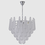 Люстра с подвесками из рифленного стекла в форме капель Textured Glass Chandelier варинант исполнения - 2 | Loft Concept в Казани