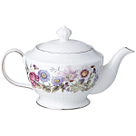 Чайный сервиз из фарфора с рисунком цветов на 6 персон 14 предметов Garden Whisper Porcelain Set  варинант исполнения - 1 | Loft Concept в Казани