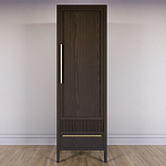 Узкий Шкаф Primo с 2 выдвижными ящиками Темный орех варинант исполнения - 2 | Loft Concept в Казани