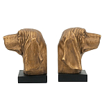 Держатель для книг с бронзовыми фигурками головы собаки Dog Elegance  варинант исполнения - 1 | Loft Concept в Казани