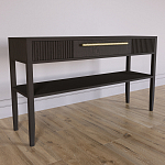 Дизайнерская Консоль с полкой и ящиком Primo Темный орех варинант исполнения - 2 | Loft Concept в Казани