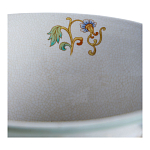 Ваза высокая из фарфора на бронзовом основании Turquoise Blooming Garden варинант исполнения - 3 | Loft Concept в Казани