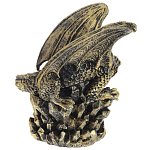 Декоративная статуэтка Дракон со стеклянным шаром Dragon and Glass Ball Gold Black варинант исполнения - 4 | Loft Concept в Казани