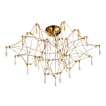 Потолочный светильник с тонкой металлической конструкцией цвета золото Quasar варинант исполнения - 1 | Loft Concept в Казани