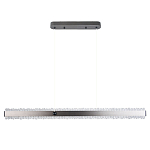 Люстра линейная металлическая черного цвета с прозрачным декором по краям Radiant Rail варинант исполнения - 2 | Loft Concept в Казани