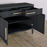 Буфет Primo с двумя ящиками и двумя фасадами Черный дуб варинант исполнения - 5 | Loft Concept в Казани