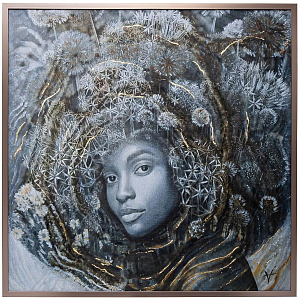 Холст с золотой росписью потали The tangled cycle