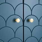 Шкаф двухдверный Scale Ornament Blue Wardrobe варинант исполнения - 8 | Loft Concept в Казани