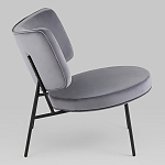 Мини-кресло District Lounge велюр серый варинант исполнения - 2 | Loft Concept в Казани