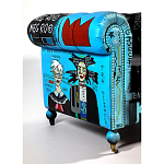 Кресло "Баския и Уорхол" Basquiat Warhol graffiti chair натуральная кожа варинант исполнения - 4 | Loft Concept в Казани