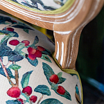 Стул из массива бука бежевый с изображением птиц и цветов Beige Green Chinoiserie Rose Garden Chair варинант исполнения - 4 | Loft Concept в Казани
