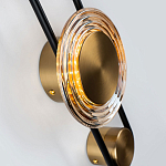 Бра со стеклянными плафонами в форме дисков Savio Brown Glass Disc Light варинант исполнения - 3 | Loft Concept в Казани