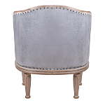 Кресло низкое с мягкой обивкой из велюра на 4-х деревянных ножках Emile Armchair grey варинант исполнения - 3 | Loft Concept в Казани