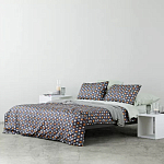 Постельное белье из сатина с принтом треугольники 150х200 см Triangular Dreams варинант исполнения - 6 | Loft Concept в Казани