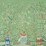 Обои ручная роспись Belvoir Pistachio варинант исполнения - 1 | Loft Concept в Казани