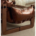 Кресло-диван кожаное на деревянном каркасе Medieval Furniture варинант исполнения - 6 | Loft Concept в Казани