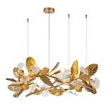 Люстра на ветвистом каркасе с листьями Golden Wreath варинант исполнения - 1 | Loft Concept в Казани