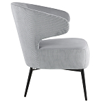 Современное мягкое кресло на металлических ножках Rakush Grey варинант исполнения - 5 | Loft Concept в Казани