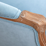 Кресло Ava Classical Armchair light blue velour варинант исполнения - 5 | Loft Concept в Казани