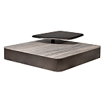 Столик журнальный квадратный  с полкой Sculptural Marble Accent с мрамором  варинант исполнения - 2 | Loft Concept в Казани