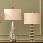 Настольная лампа с фактурным стеклянным корпусом Glamorous Pommel варинант исполнения - 4 | Loft Concept в Казани