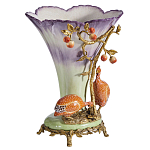 Ваза с цесарками из фарфора с бронзовыми элементами Garden of Eden варинант исполнения - 3 | Loft Concept в Казани