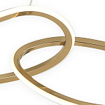 Люстра подвесная с 4-мя асимметричными кольцами золотого цвета Ring Horizontal варинант исполнения - 2 | Loft Concept в Казани