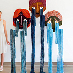 Вязаный Арт-Объект на стену из трех элементов Triptych варинант исполнения - 2 | Loft Concept в Казани