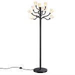 Торшер с плафонами из белых фарфоровых цветов на изогнутых ветвях Floralis варинант исполнения - 3 | Loft Concept в Казани