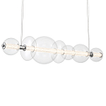 Подвесной светильник линейный с прозрачными стеклянными шарами разного диаметра Eurofase варинант исполнения - 1 | Loft Concept в Казани